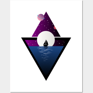 MINIMALIST GEOMETRIC LANDSCAPE Posters and Art